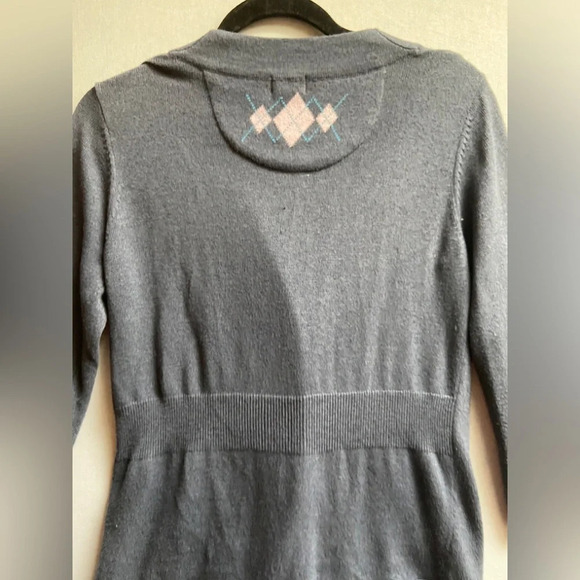 Roots organic  cotton knit 3/4 sleeve sweater cardigan Sz M - Picture 3 of 10